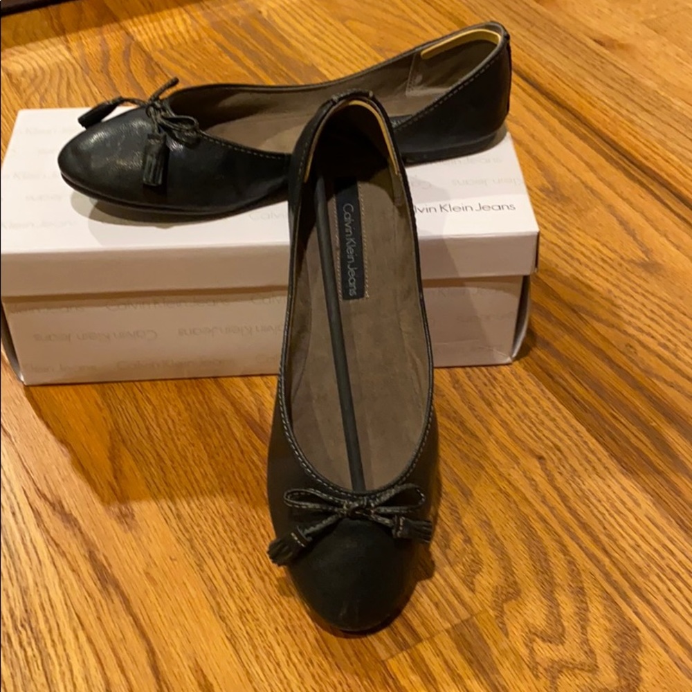 Slip on flats dark teal/navy
